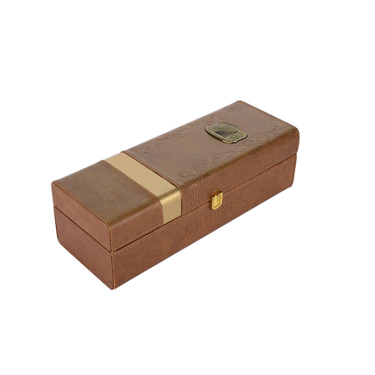 Luxury Leather Wine Packaging Box Custom