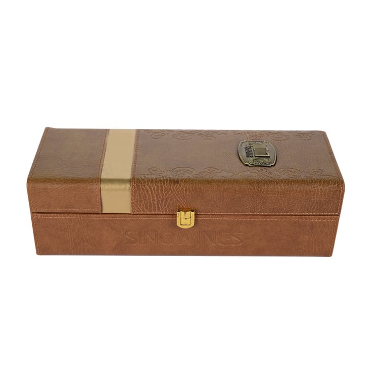 Luxury Leather Wine Packaging Box Custom