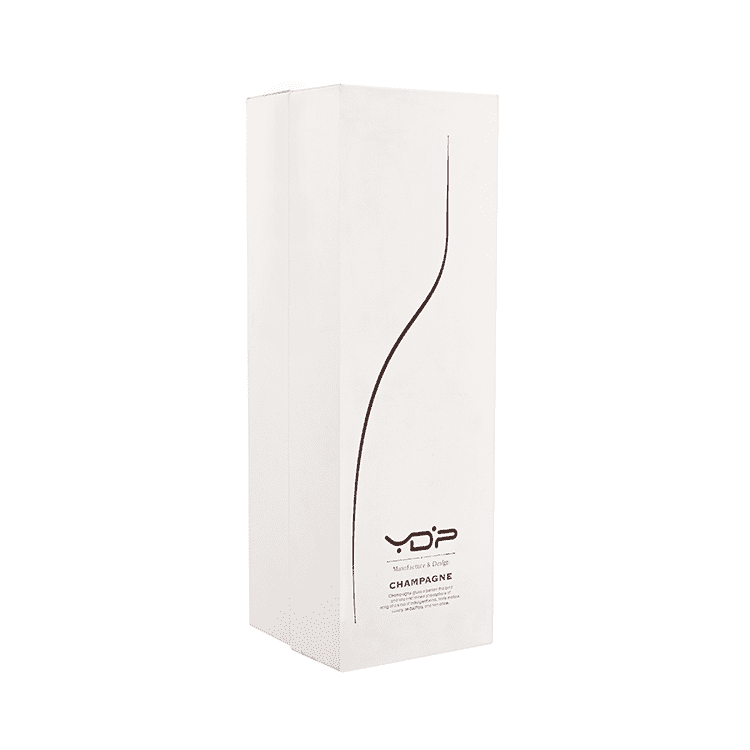 High-end White PU Leather Whisky Wine Packaging Box