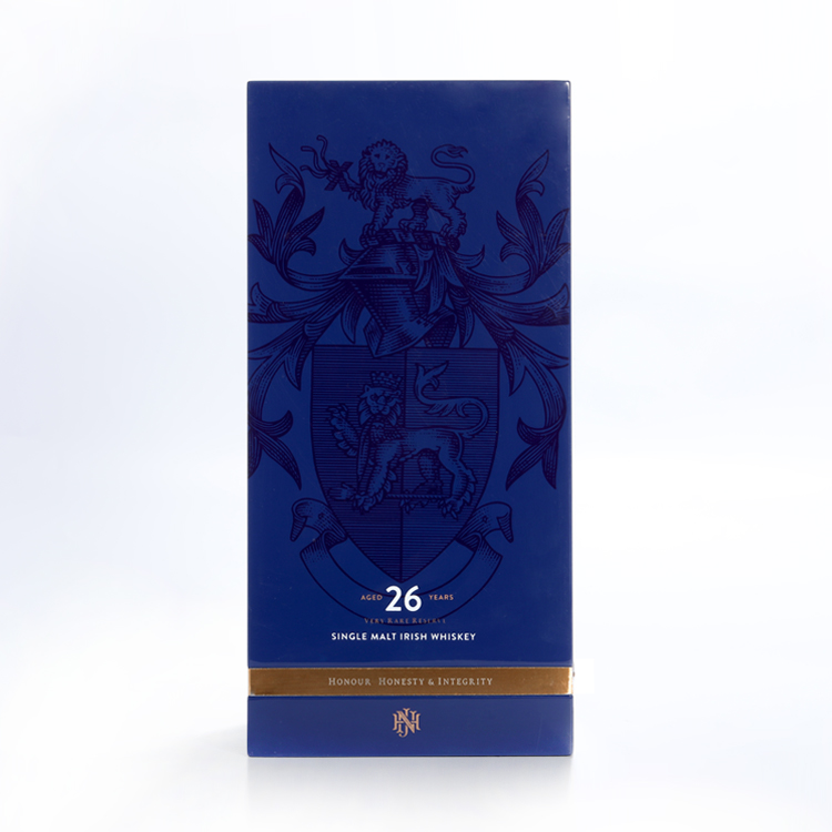 Mid-to-high-end dark blue wooden custom wine box