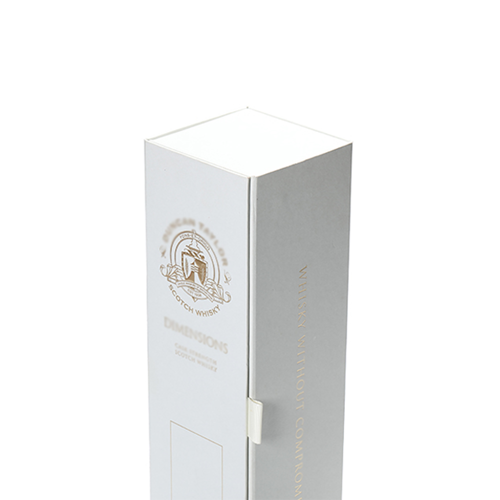 Custom Elegant 375ml wines bottle Matt White Magnetic Wine Gift packaging boxes