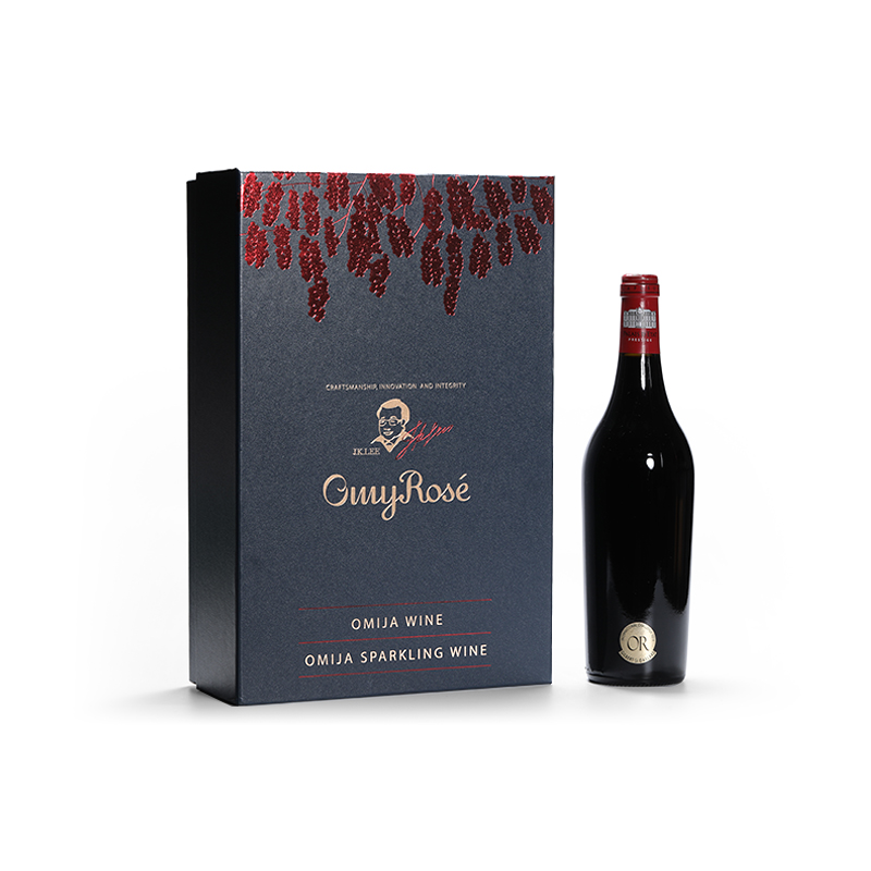 Premium custom 2 bottles wine glass corrugated wine packaging paper box