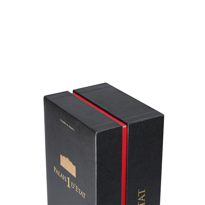 Custom high quality whisky cardboard magnetic bottle gift paper boxes wine glass